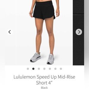 Lululemon Speed Up Mid-Rise Short 4” Lined BNWT